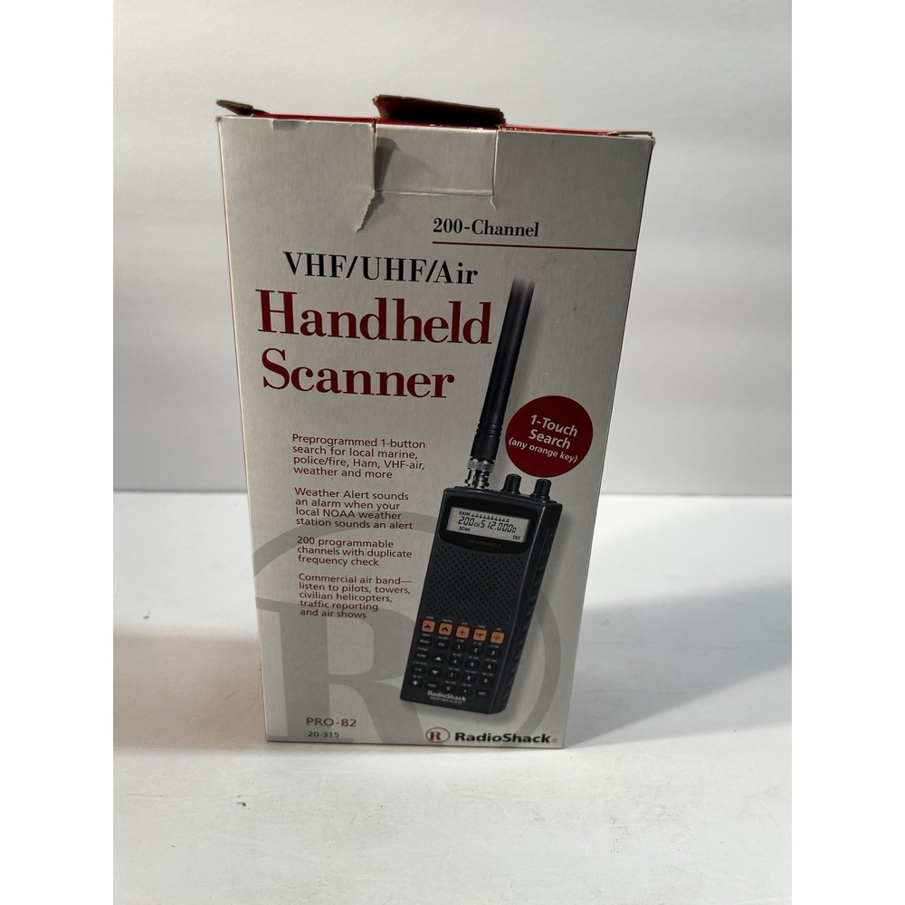 RadioShack PRO-82 20-315 200 Channel Handheld Scanner VHF UHF Air NOAA Weather